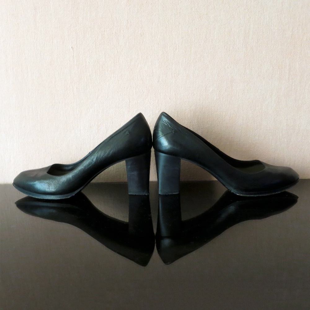 Costume National Black Leather Heels